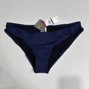 BCA By Rebecca Virtue Bikini Bottom Womens XL Blue Shirred Effect Swimwear Beach